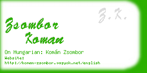 zsombor koman business card